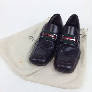 グッチ(Gucci)の★再値下げしました★グッチ シェリーホースビット付ローファー 茶色(ローファー/革靴)