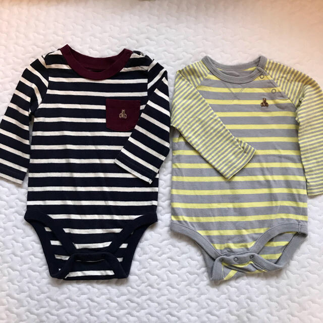 babyGAP(ベビーギャップ)のおときち様専用☆Baby Gap / ボーダーロンパース3枚セット キッズ/ベビー/マタニティのベビー服(~85cm)(ロンパース)の商品写真