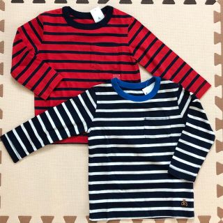 ベビーギャップ(babyGAP)の新品☆babyGAP クマ刺繍 長袖Tシャツ2枚/H&Mzaraコムサ ロンT(Tシャツ/カットソー)