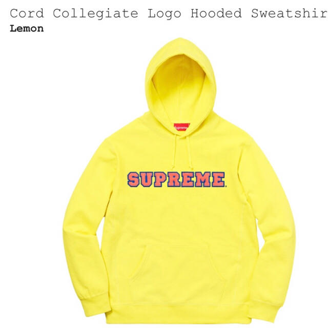 supreme  Cord Collegiate Logo Hooded