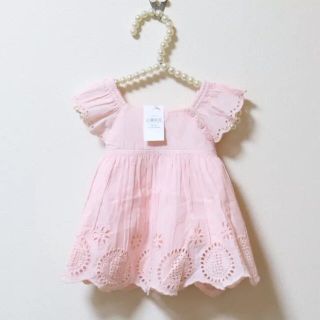 ベビーギャップ(babyGAP)のイチゴ様専用【定価半額】babyGAP♡新品♡90♡アイレットレースワンピース(ワンピース)