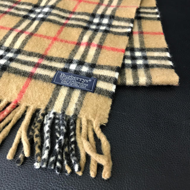 BURBERRY(バーバリー)のバーバリー カシミヤ マフラー チェック ベージュ ブラウン 茶色 レディースのファッション小物(マフラー/ショール)の商品写真