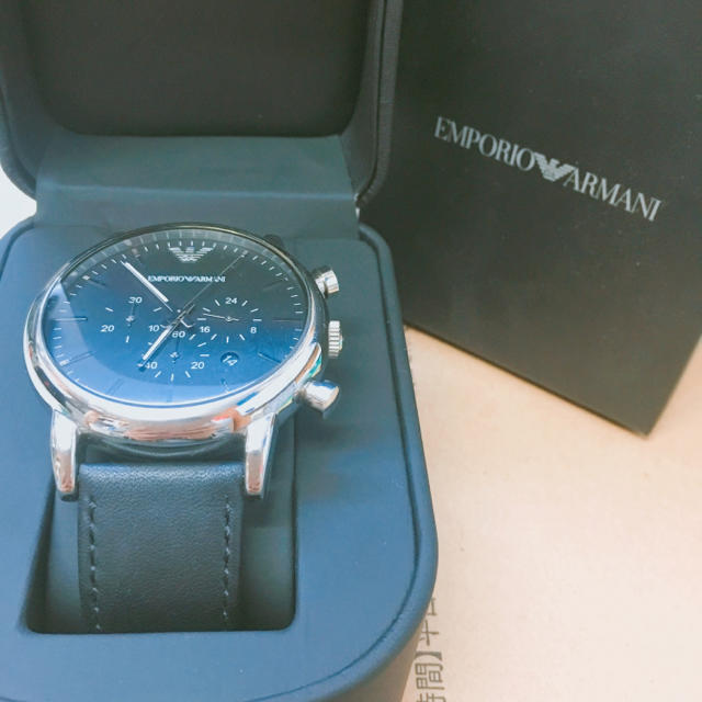 Emporio Armani(エンポリオアルマーニ)の腕時計 メンズの時計(レザーベルト)の商品写真