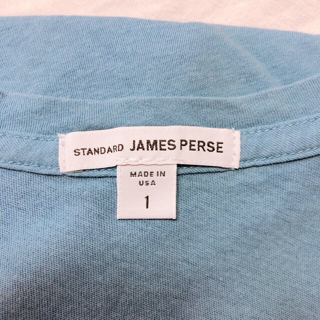 JAMES PERSE(ジェームスパース)の美品 JAMES  PERSE ブルー カットソー レディースのトップス(Tシャツ(半袖/袖なし))の商品写真