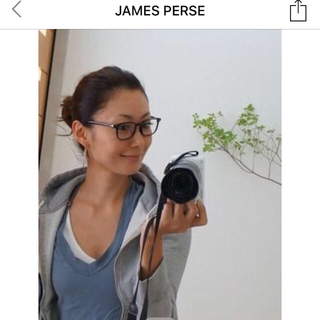 ジェームスパース(JAMES PERSE)の美品 JAMES  PERSE ブルー カットソー(Tシャツ(半袖/袖なし))