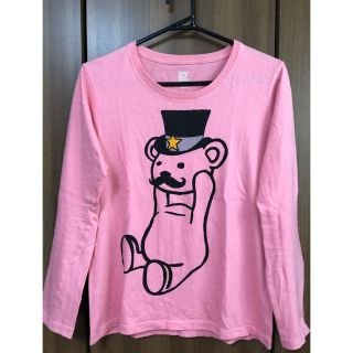 グラニフ(Graniph)の【グラニフ】長袖Tシャツ ピンク SSサイズ(Tシャツ/カットソー(七分/長袖))