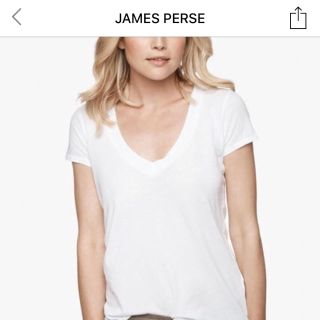 ジェームスパース(JAMES PERSE)のJAMES  PERSE  Vネック カットソー ピンク(Tシャツ(半袖/袖なし))