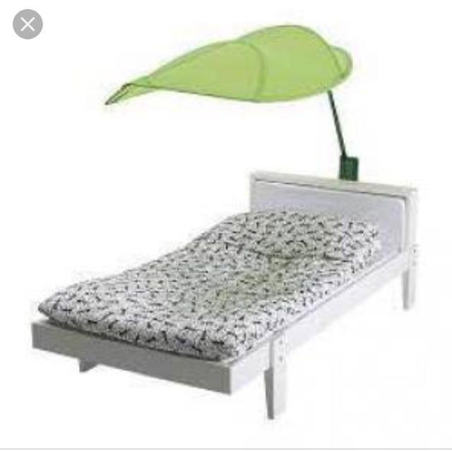 IKEA(イケア)のIKEA ベッドキャノピー 葉っぱ グリーン キッズ/ベビー/マタニティの寝具/家具(ベビーベッド)の商品写真