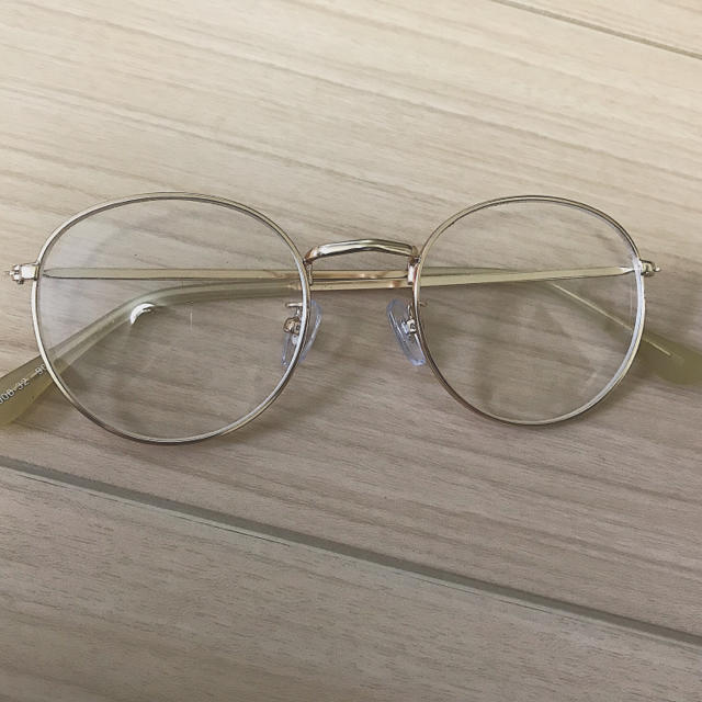 ゴールド丸メガネ レディースのファッション小物(サングラス/メガネ)の商品写真