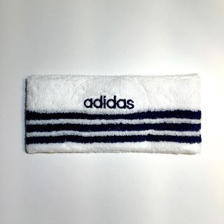 アディダス(adidas)の新品 adidas ヘッドバンド 90年代 デッドストック 送料込み 白紺(ヘアバンド)