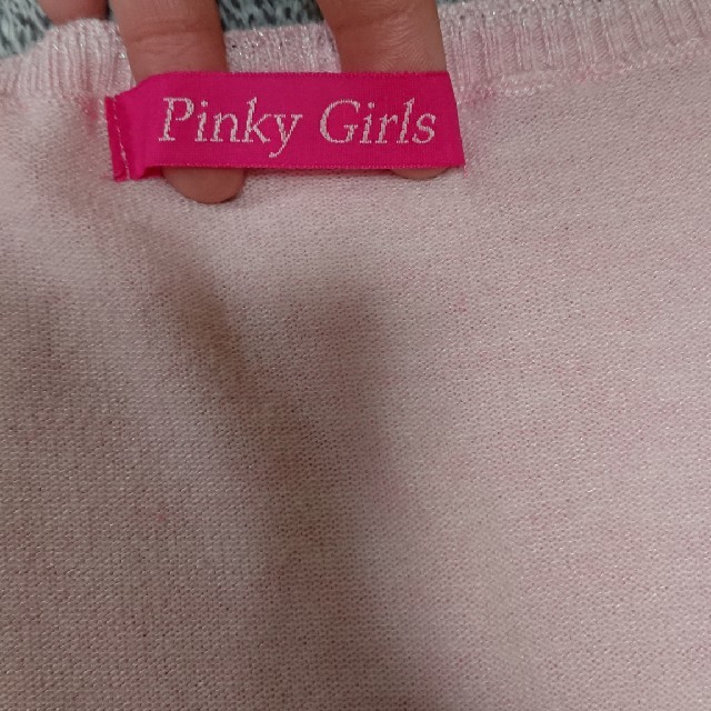 PinkyGirls(ピンキーガールズ)のピンキーガールズ  ピンクVネックカーディガン レディースのトップス(カーディガン)の商品写真