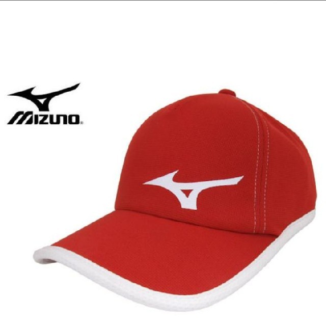 MIZUNO(ミズノ)のミズノ メッシュ サイドラウンドキャップ赤 新品 メンズの帽子(キャップ)の商品写真