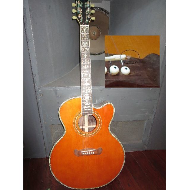 hand Made エレクトリック・アコースティックギター All 単板ジャンク 楽器のギター(アコースティックギター)の商品写真