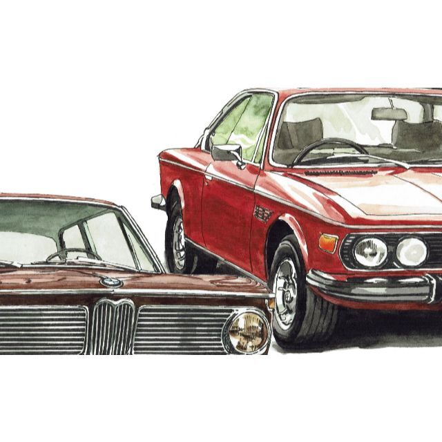 BMW(ビーエムダブリュー)のGC-260BMW3.0csi/2002限定版画 直筆サイン額装●作家 平右ヱ門 自動車/バイクの自動車(カタログ/マニュアル)の商品写真