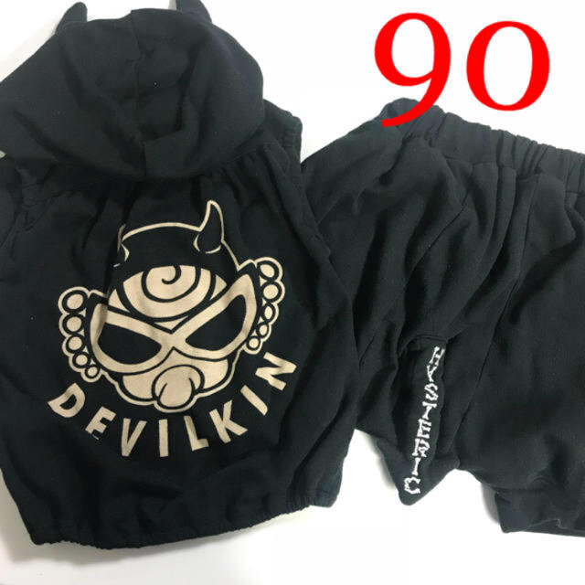 HYSTERIC MINI(ヒステリックミニ)の【美品】ヒスミニ DEVILKIN ベスト パンツ キッズ/ベビー/マタニティのキッズ服男の子用(90cm~)(その他)の商品写真