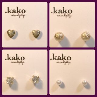 小さなピアス☆4タイプ☆セット3(ピアス)