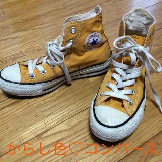 コンバース(CONVERSE)のからし色♡コンバース(スニーカー)