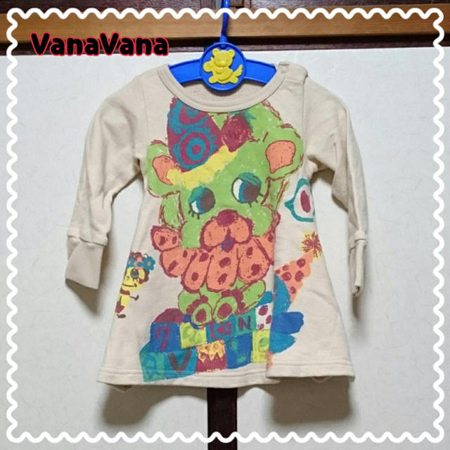 VANA VANA(バナバナ)のバナバナ♡ロングトレーナー キッズ/ベビー/マタニティのベビー服(~85cm)(トレーナー)の商品写真