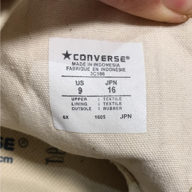CONVERSE(コンバース)のコンバース ホワイト 16㎝ キッズ/ベビー/マタニティのキッズ靴/シューズ(15cm~)(スニーカー)の商品写真