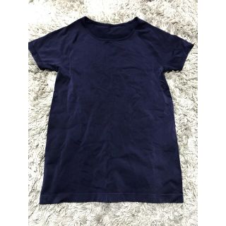 ユニクロ(UNIQLO)のUNIQLO エアリズムTシャツ ネイビー メッシュ Mサイズ スポーツウェア(ウェア)