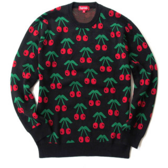 【L】14AW supreme cherries sweater