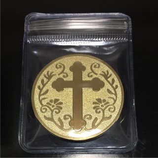 キリスト 十字架 クロス レプリカ 金貨 ゴールド 15 JUSUS(その他)