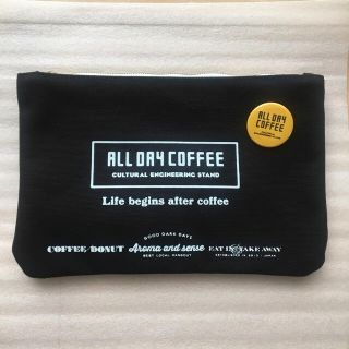 ロンハーマン(Ron Herman)のALL DAY COFFEE ポーチ  缶バッジつき(クラッチバッグ)