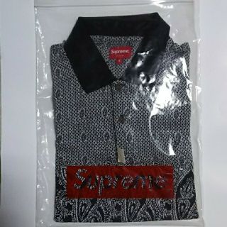 シュプリーム(Supreme)のSupreme 16a/w Paisley L/S Polo 白S(ポロシャツ)