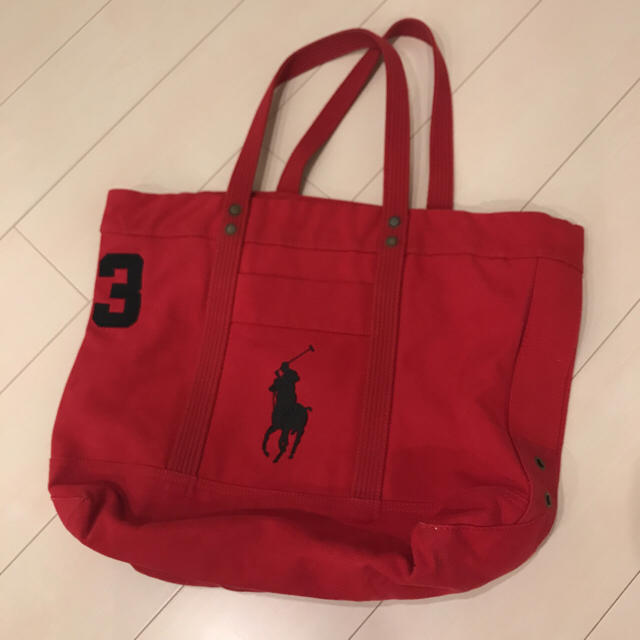 Ralph Lauren(ラルフローレン)のラルフローレン  ビッグポニー 色:PARK AVENUE RED レディースのバッグ(トートバッグ)の商品写真