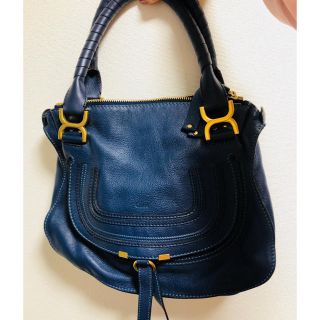 クロエ(Chloe)の美品 クロエ マーシー ネイビー(ハンドバッグ)