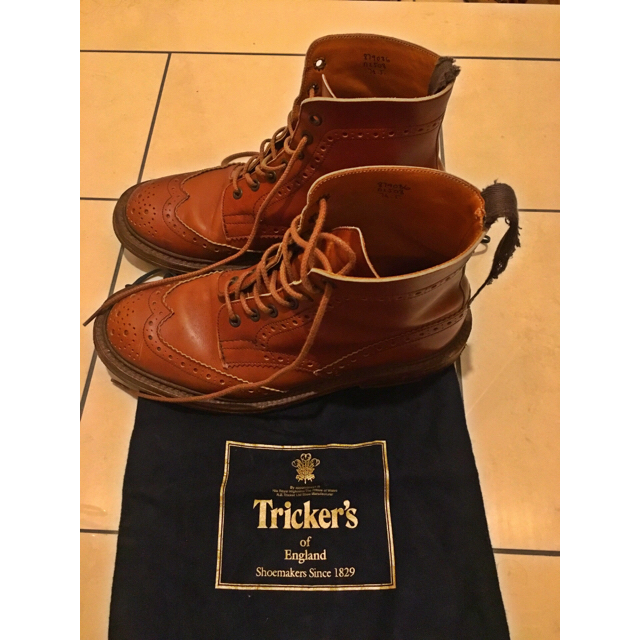 Trickers(トリッカーズ)のトリッカーズ Tricker’s カントリーブーツ7.5 マロン メンズの靴/シューズ(ブーツ)の商品写真