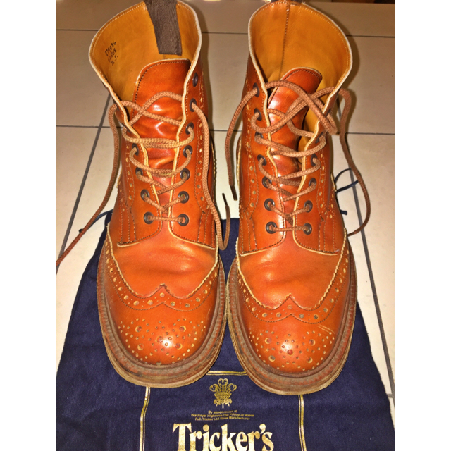 Trickers(トリッカーズ)のトリッカーズ Tricker’s カントリーブーツ7.5 マロン メンズの靴/シューズ(ブーツ)の商品写真