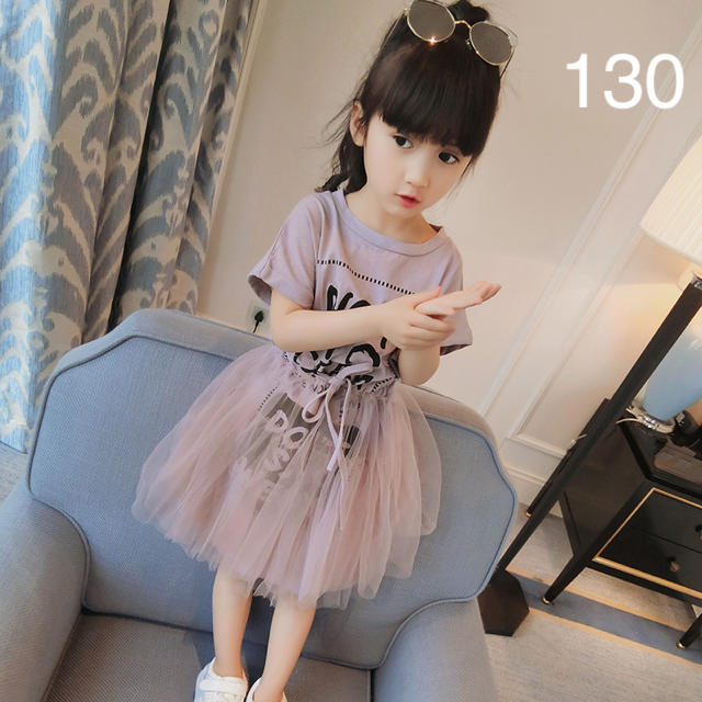 在庫処分❤️【130cm】チュールワンピース キッズ/ベビー/マタニティのキッズ服女の子用(90cm~)(ワンピース)の商品写真