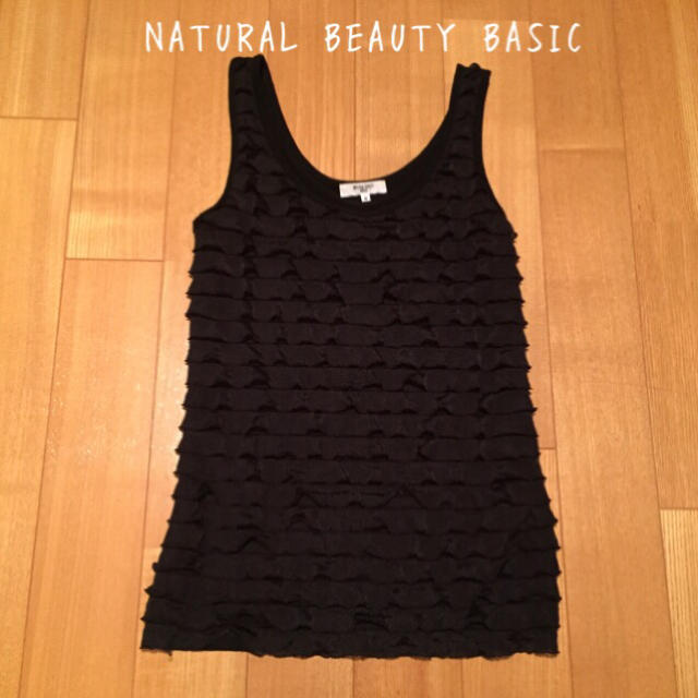 NATURAL BEAUTY BASIC(ナチュラルビューティーベーシック)のNATURAL BEAUTY BASIC フリルタンクトップ♡ レディースのトップス(タンクトップ)の商品写真