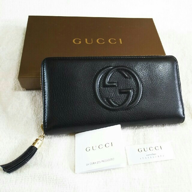 Gucci(グッチ)の美品 GUCCI グッチ ソーホー 黒 レディースのファッション小物(財布)の商品写真