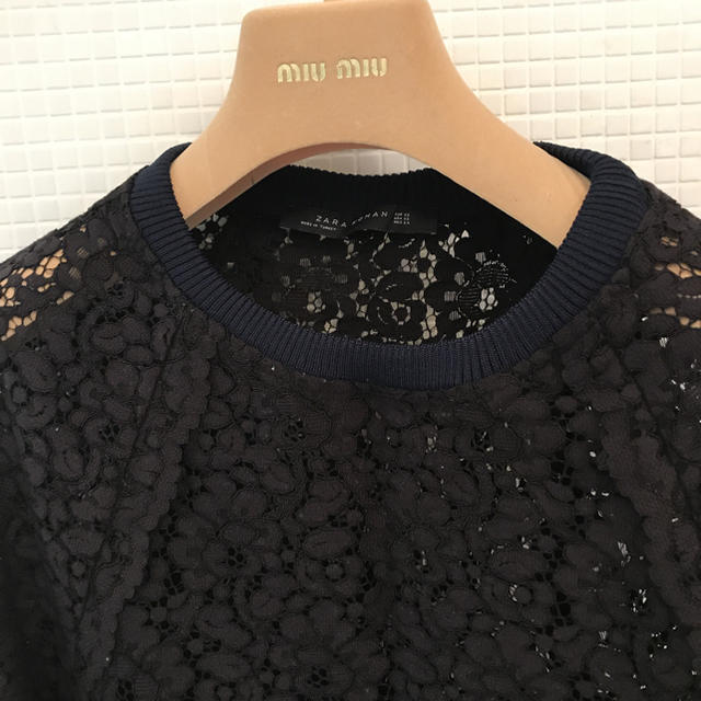 ZARA(ザラ)のZARA レースニット レディースのトップス(シャツ/ブラウス(長袖/七分))の商品写真