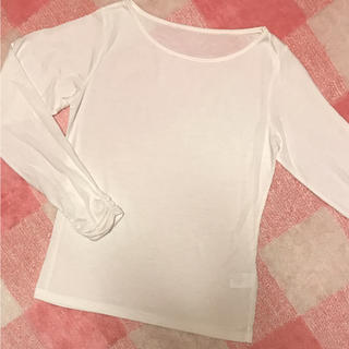 コウベレタス(神戸レタス)の白 くしゅっと袖シャツ(Tシャツ(長袖/七分))