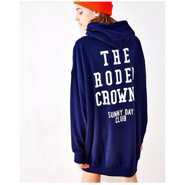 新品 柄ネイビー Champion × RODEOCROWNSコラボお買い得価格