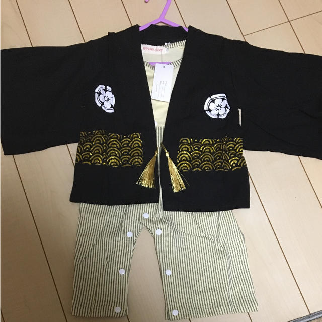 新品 袴ロンパース 80cm 男の子 キッズ/ベビー/マタニティのベビー服(~85cm)(和服/着物)の商品写真