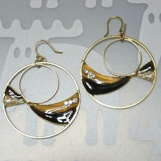 【美品】ピアス ゴールド フック式