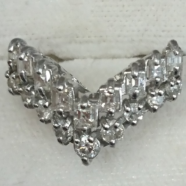 リモさん専用プラチナ900 ダイヤ付き指輪 レディースのアクセサリー(リング(指輪))の商品写真