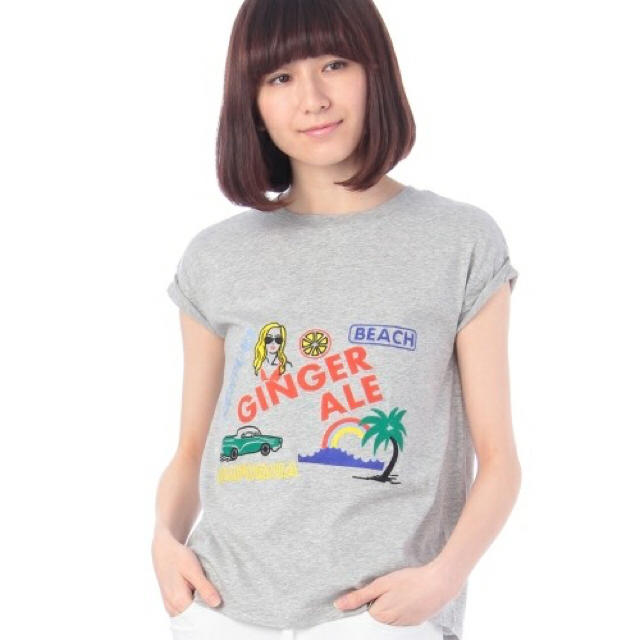 GINGER ALE(ジンジャーエール)のエンブロイダリー Tシャツ（gingerale） レディースのトップス(Tシャツ(半袖/袖なし))の商品写真
