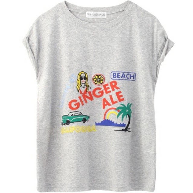 GINGER ALE(ジンジャーエール)のエンブロイダリー Tシャツ（gingerale） レディースのトップス(Tシャツ(半袖/袖なし))の商品写真