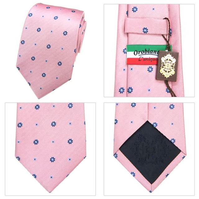 オロビアンコ ルニーク ネクタイ シルク ビジネス スーツ ピンク (46) メンズのファッション小物(ネクタイ)の商品写真