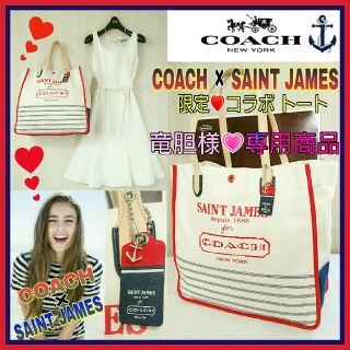 コーチ(COACH)の希少💖COACH✖SAINT JAMES 2013限定コレクションコラボトート(トートバッグ)