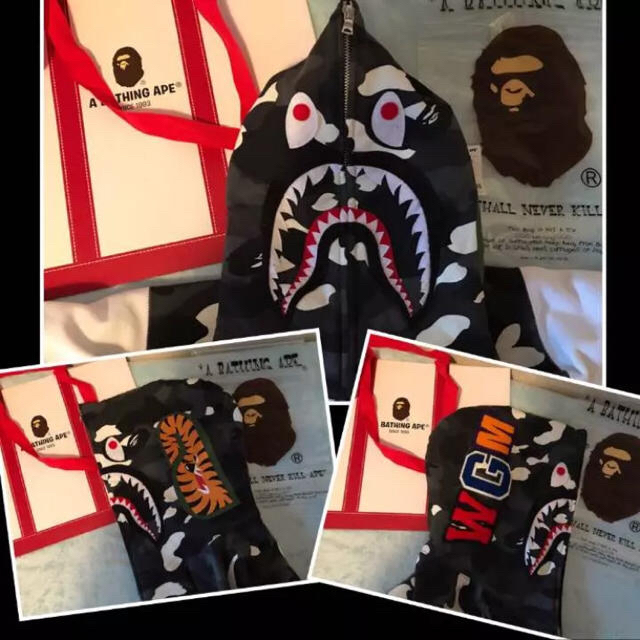 A BATHING APE(アベイシングエイプ)のBAPE 1st CAMO SHARK ZIP HOODIE シャーク パーカー メンズのトップス(パーカー)の商品写真