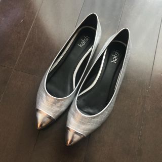 ザラ(ZARA)のナカナカ様専用 新品 パンプス シルバー23.5(ハイヒール/パンプス)