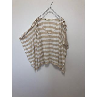 ブランバスク(blanc basque)のブランバスク＊ドレープTシャツ＊ボーダー(Tシャツ(半袖/袖なし))