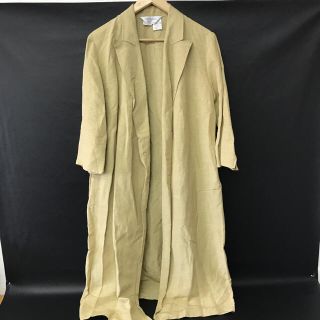 マックスマーラ(Max Mara)のマックスマーラ 羽織り 7分袖 ロングコート リネン シルク 麻 M〜L (ロングコート)