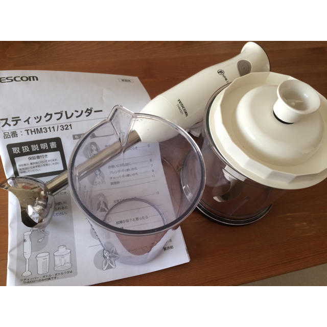 TESCOM(テスコム)のTESCOM スティックブレンダー/THM321 離乳食作りにも スマホ/家電/カメラの調理家電(フードプロセッサー)の商品写真